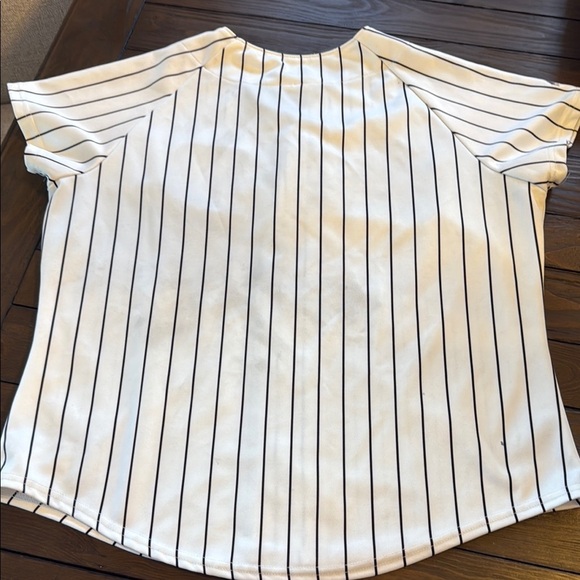 Majestic Houston Astros White and Black Pinstripe Jersey y2k vintage - Picture 3 of 8